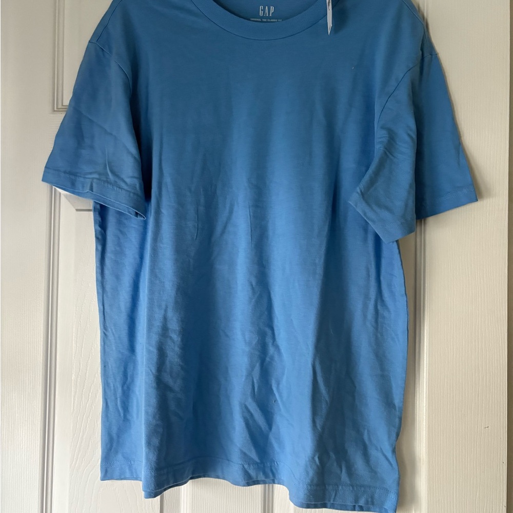 GAP Men's Sky Blue Short Sleeve Tee